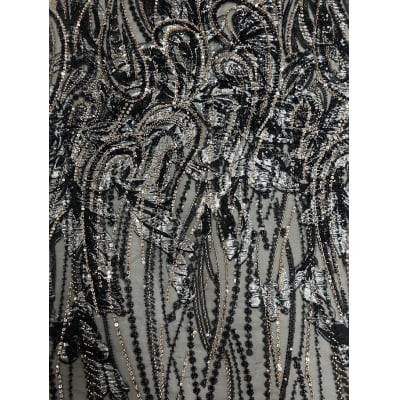 BORDADO JACQUARD COM PEDRARIA HT-72872