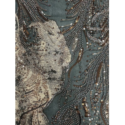 BORDADO JACQUARD COM PEDRARIA HT-72127