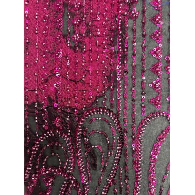 BORDADO JACQUARD COM PEDRARIA HT-72373